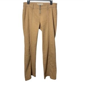 Rare Vintage Z Cavaricci Tan Corduroy Zip Only‎ Bootcut Straight Leg Size 11 90s